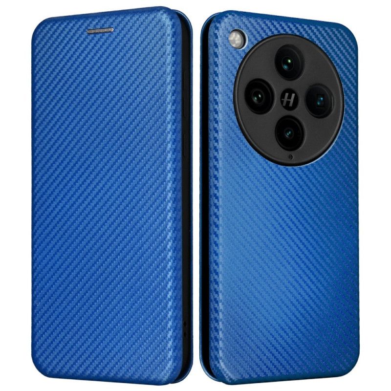 Folio Deksel Lær Oppo Find X8 Pro Mobildeksel Karbonfiber