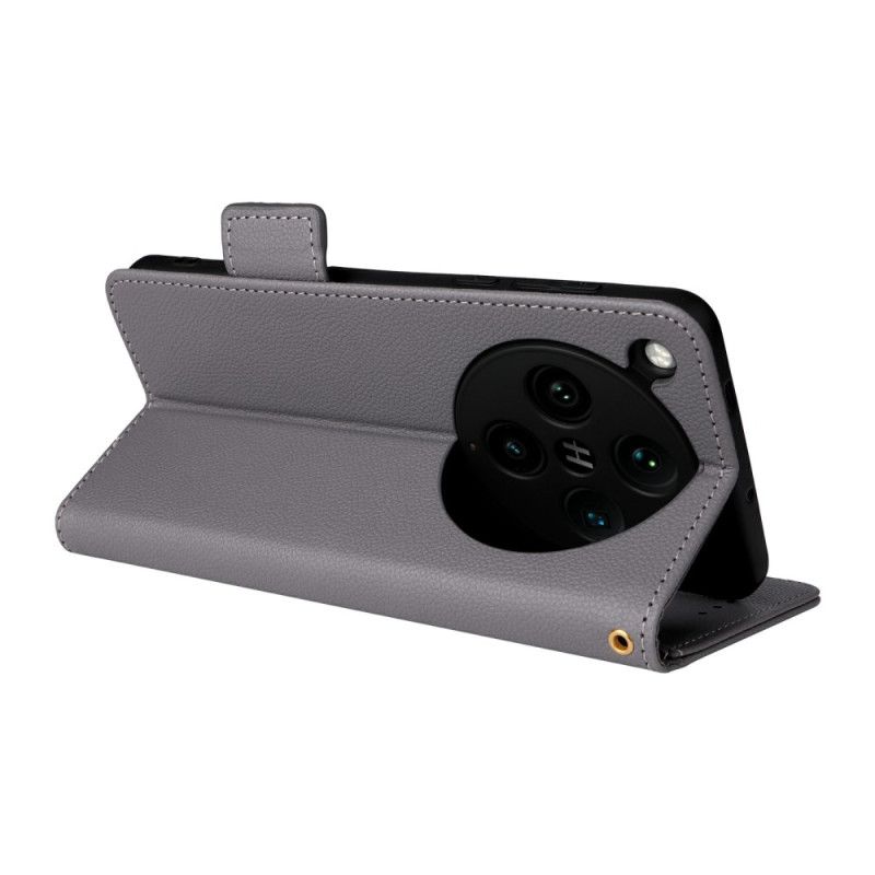 Folio Deksel Oppo Find X8 Pro Litchi-stropp Tekstur Beskyttelse Deksel