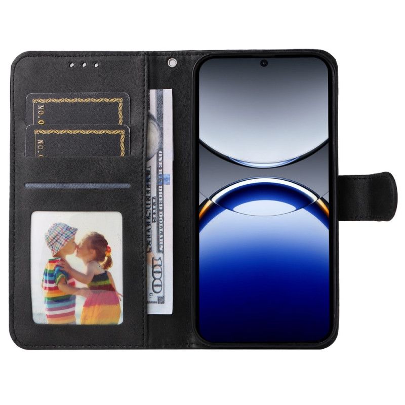 Folio Deksel Oppo Find X8 Pro Stropp I Kunstskinn Beskyttelse Deksel