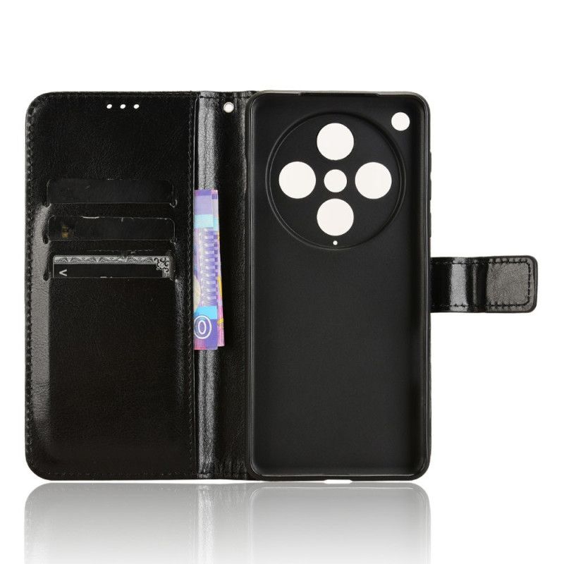 Lærdeksel Folio Deksel Oppo Find X8 Pro Mobildeksel Prangende Kunstskinn