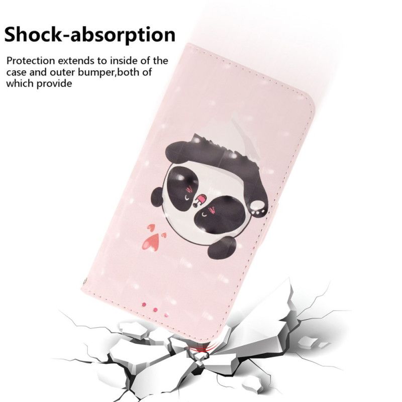 Folio Deksel Oppo Reno 12f 5g Panda Love Med Stropp