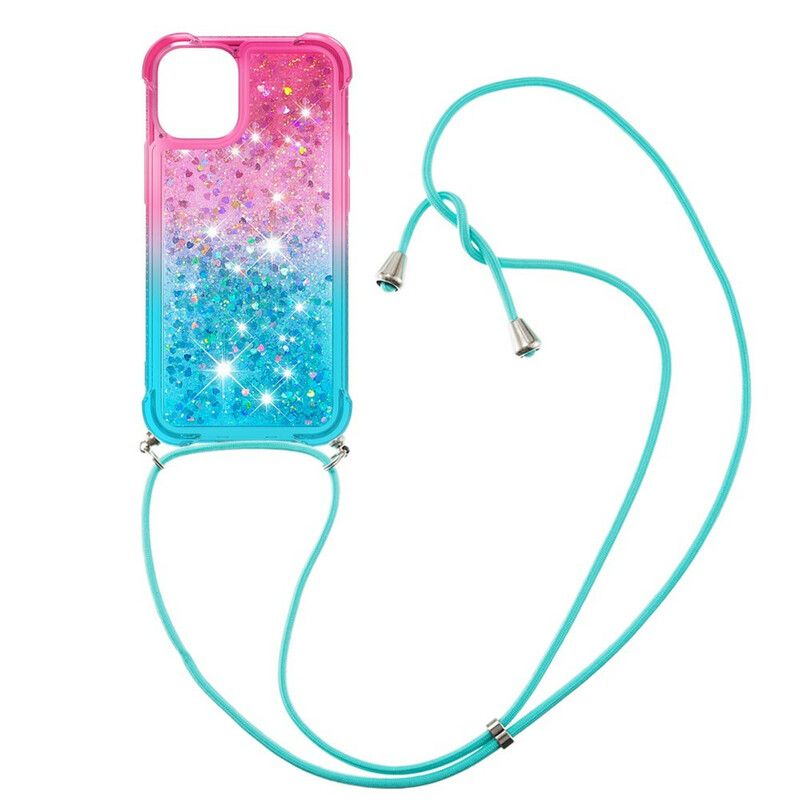 Deksel iPhone 13 Pro Max Mobildeksel Silikonglitter Og Ledning