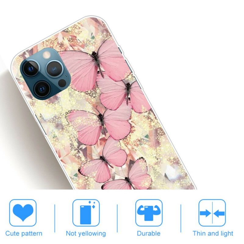 Deksel iPhone 13 Pro Max Mobildeksel Sommerfugler Sommerfugler