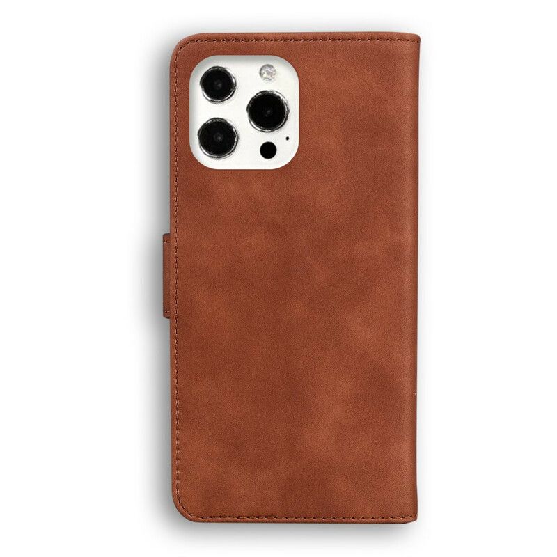 Lærdeksel Folio Deksel iPhone 13 Pro Max Mobildeksel Stil Skinncouture