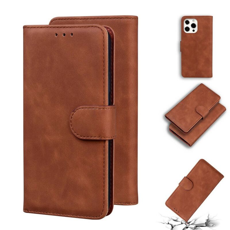 Lærdeksel Folio Deksel iPhone 13 Pro Max Mobildeksel Stil Skinncouture