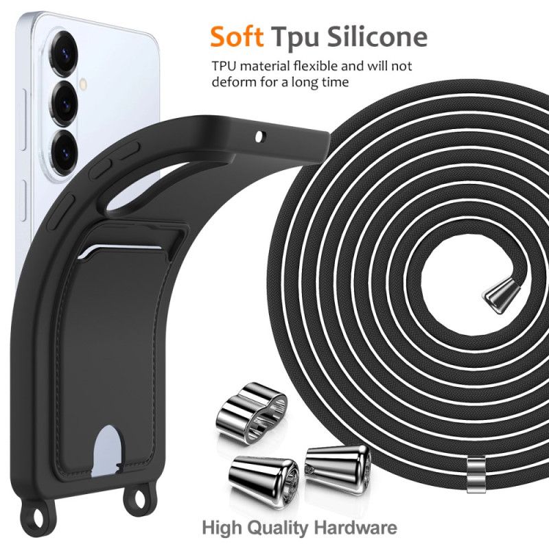 Deksel Samsung Galaxy S26 Plus Kortholder Og Snor