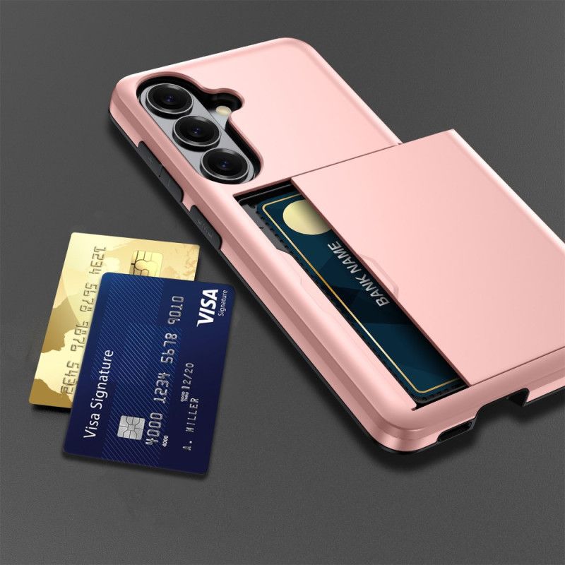 Deksel Samsung Galaxy S26 Plus Mobildeksel Kortholder Med Metallisk Effekt