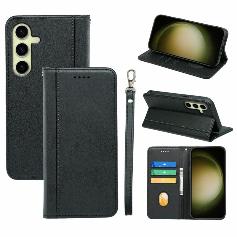 Folio Deksel Lær Samsung Galaxy S26 Plus Mobildeksel Kant