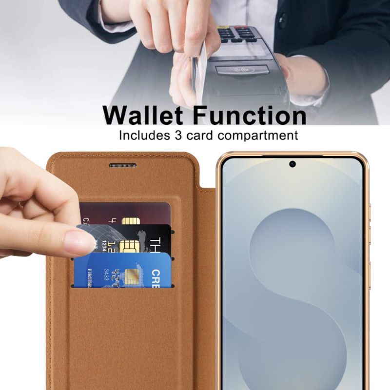 Folio Deksel Lær Samsung Galaxy S26 Plus Mobildeksel Polstret Rfid-kortholder