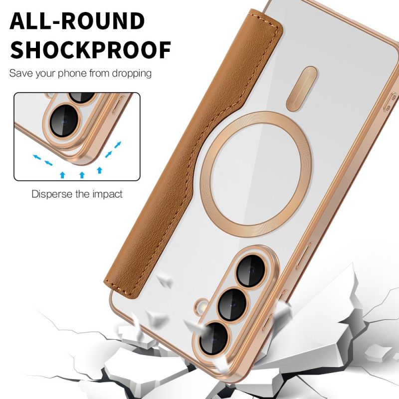 Folio Deksel Lær Samsung Galaxy S26 Plus Mobildeksel Polstret Rfid-kortholder