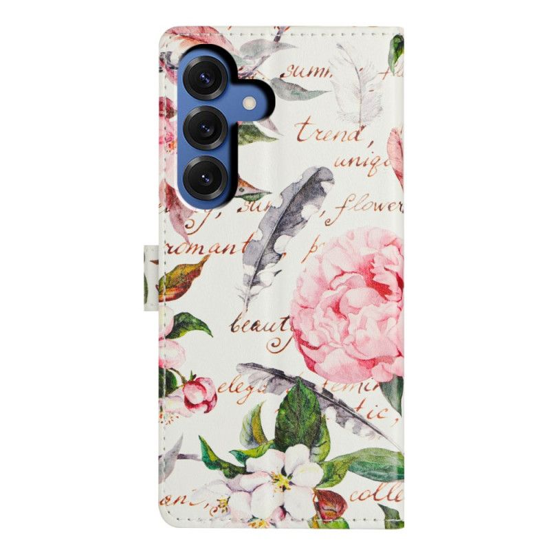 Folio Deksel Samsung Galaxy S26 Plus Blomsterdikt