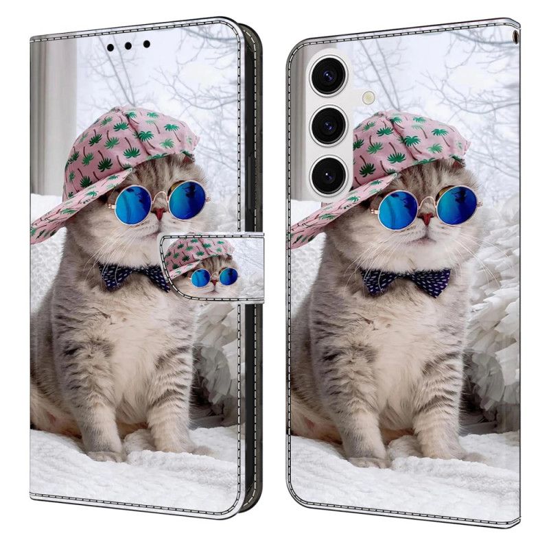 Folio Deksel Samsung Galaxy S26 Plus Katt Med Hatt
