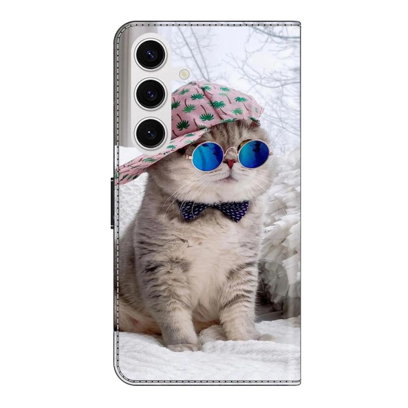 Folio Deksel Samsung Galaxy S26 Plus Katt Med Hatt
