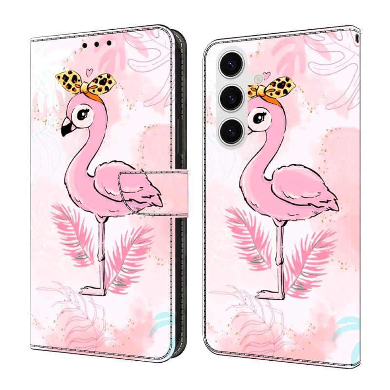 Folio Deksel Samsung Galaxy S26 Plus Rosa Fuglemotiv Beskyttelse Deksel
