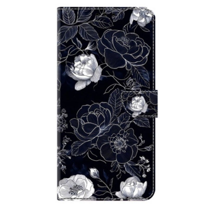 Folio Deksel Samsung Galaxy S26 Plus Vintage Blomstermønster Beskyttelse Deksel