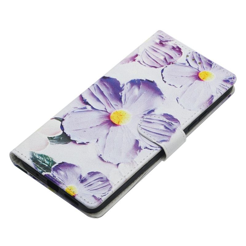 Folio Deksel Til Samsung Galaxy S26 Plus Lilla Blomster