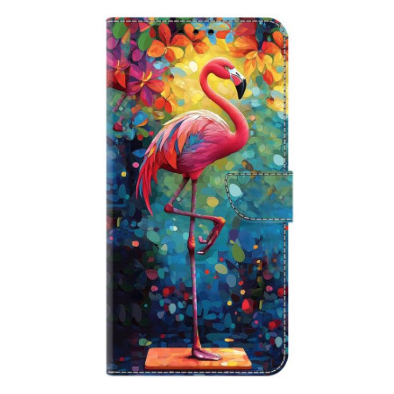 Lærdeksel Folio Deksel Samsung Galaxy S26 Plus Kunstflamingo