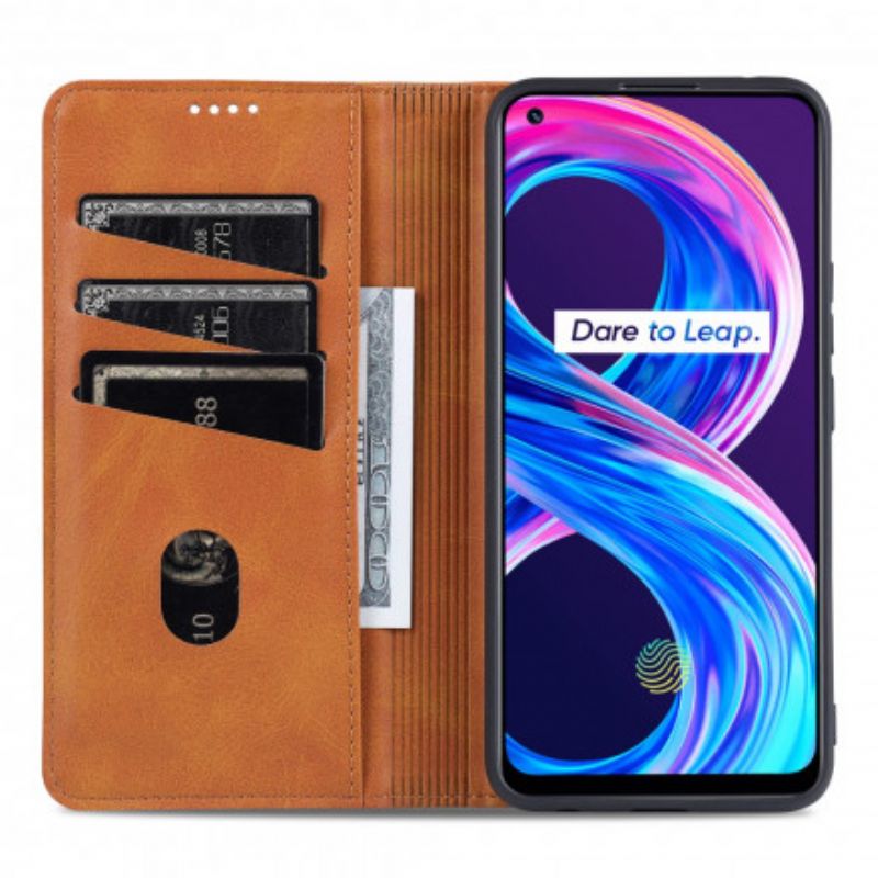 Folio Deksel Realme 8 / 8 Pro Azns Skinnstil