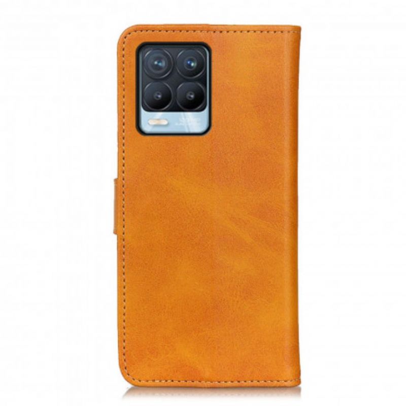 Folio Deksel Realme 8 / 8 Pro Retro Matt Skinneffekt