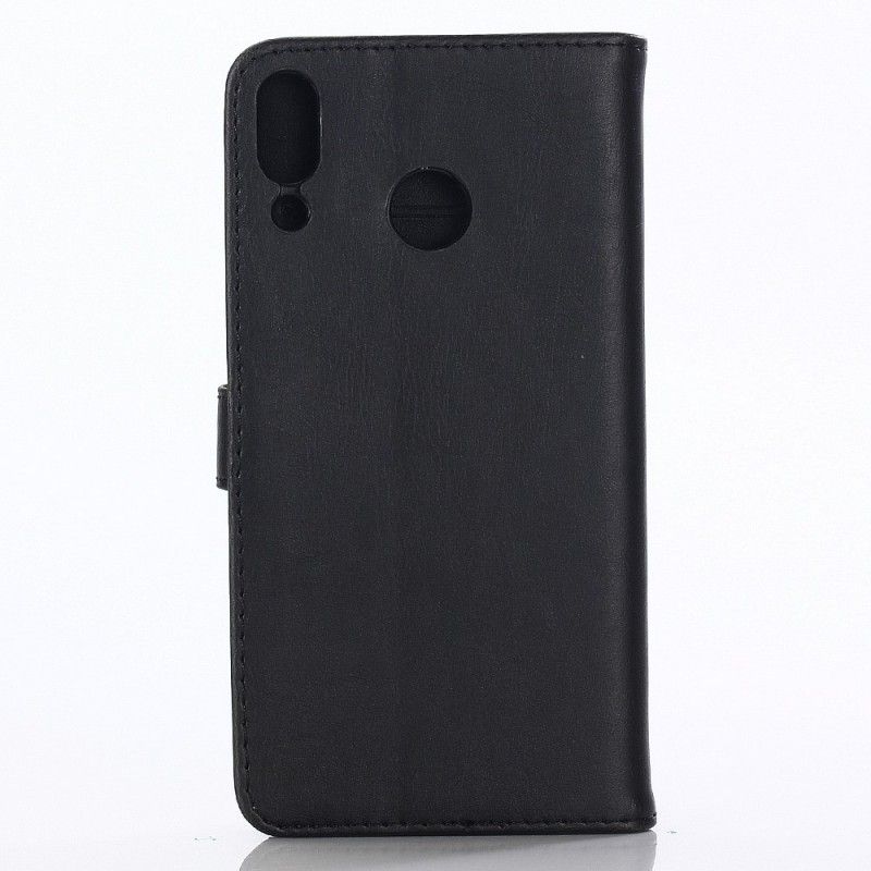 Lærdeksel Folio Deksel Asus ZenFone 5 / 5Z Svart Retro Kunstlær
