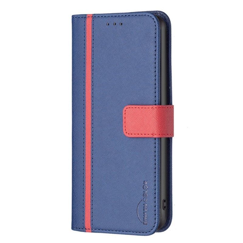 Folio Deksel Til Oppo Find X5 Lite Faux Leather Tetxuré Binfen Farge
