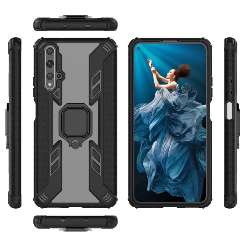 Deksel Huawei Nova 5T Svart Mobildeksel Premium Ring