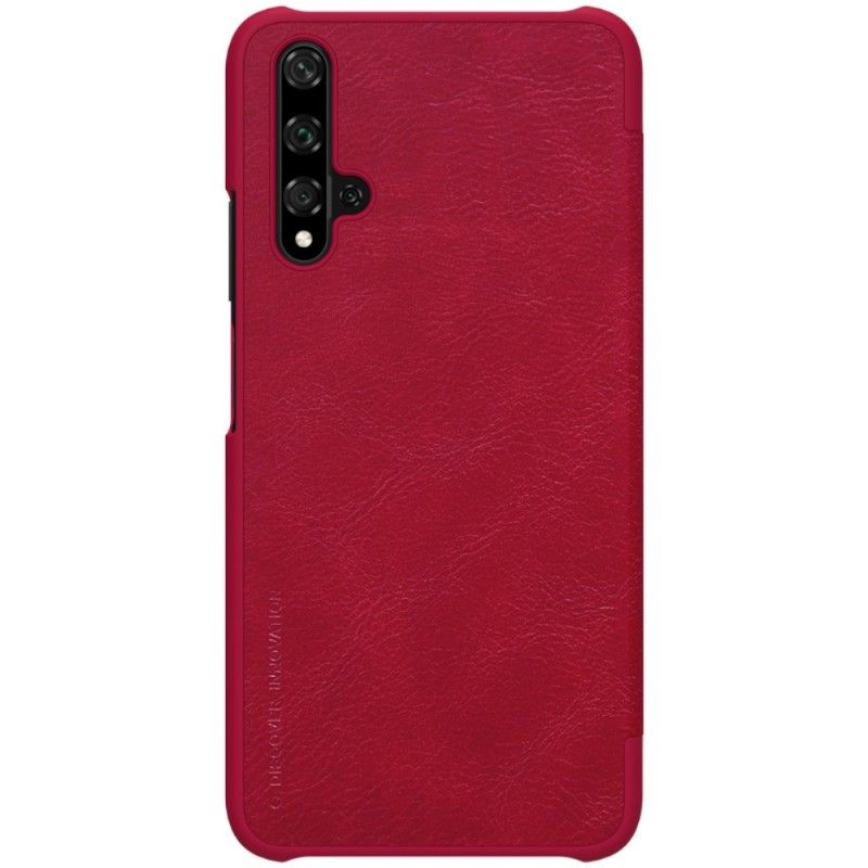 Folio Deksel Huawei Nova 5T Rød Nillkin Qin-Serien