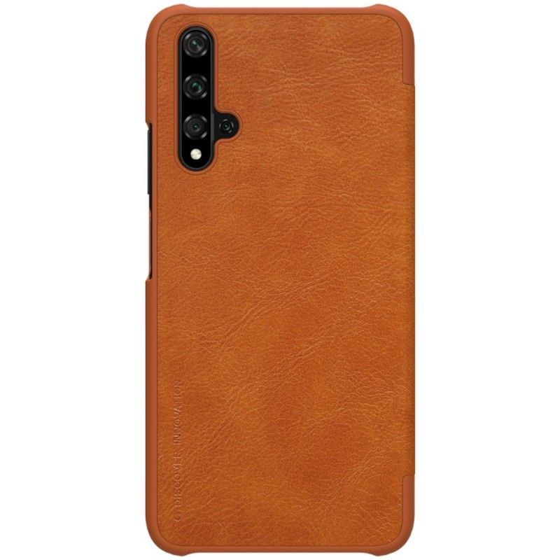 Folio Deksel Huawei Nova 5T Rød Nillkin Qin-Serien