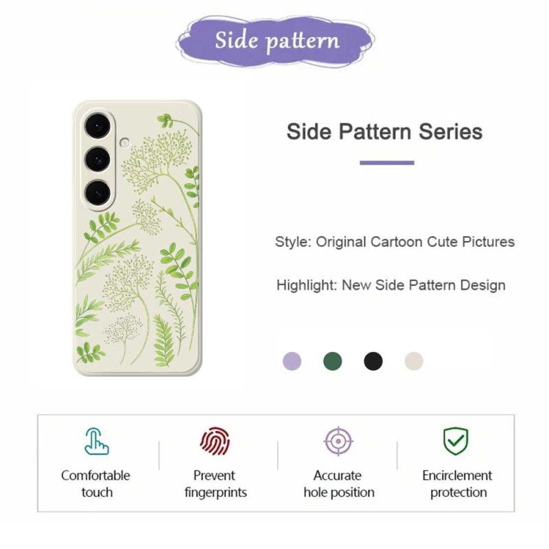 Deksel Samsung Galaxy S25 Fe Bladsilikon Beskyttelse Deksel