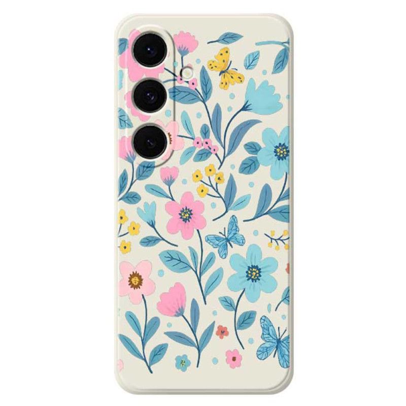 Deksel Samsung Galaxy S25 Fe Blomstersilikon Beskyttelse Deksel