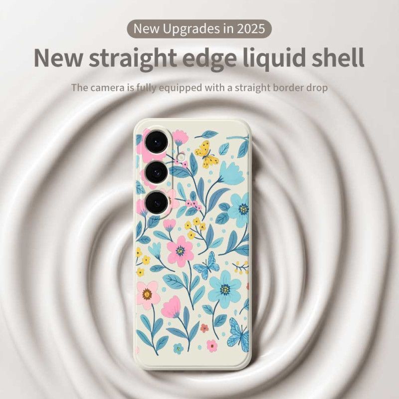 Deksel Samsung Galaxy S25 Fe Blomstersilikon Beskyttelse Deksel