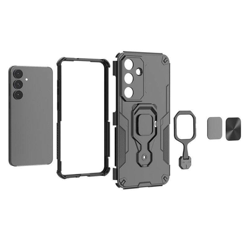 Deksel Samsung Galaxy S25 Fe Mobildeksel Innebygd 360-graders Stativ