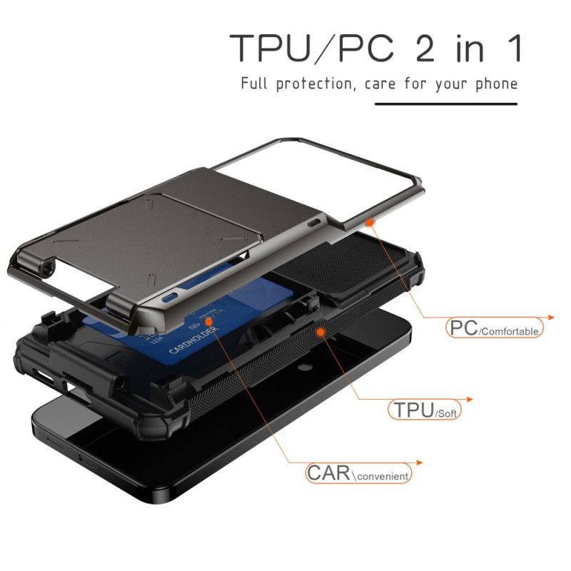 Deksel Samsung Galaxy S25 Fe Mobildeksel Kortholder Med Vippefunksjon