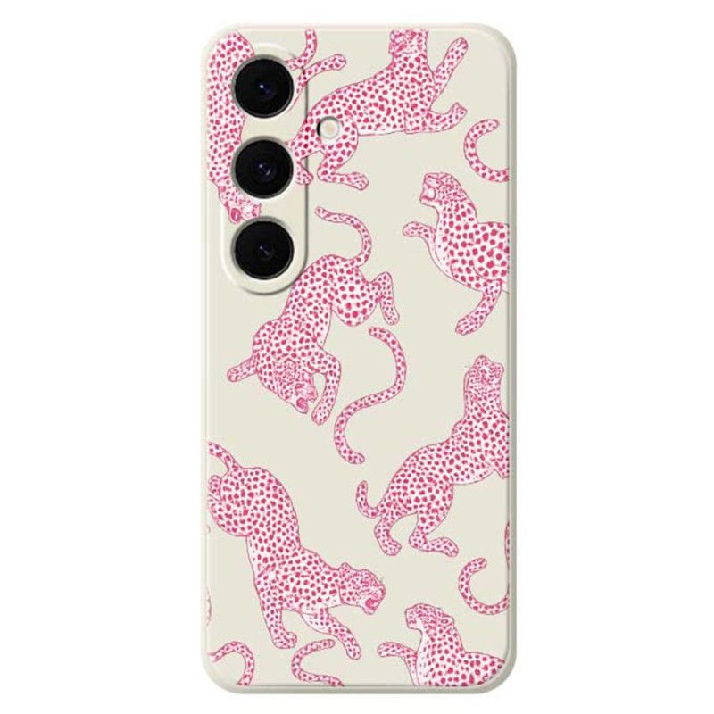 Deksel Samsung Galaxy S25 Fe Rosa Leopardsilikon Beskyttelse Deksel