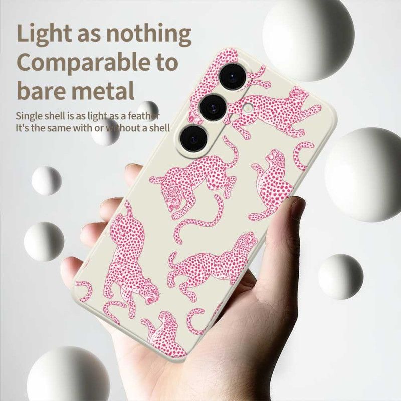 Deksel Samsung Galaxy S25 Fe Rosa Leopardsilikon Beskyttelse Deksel