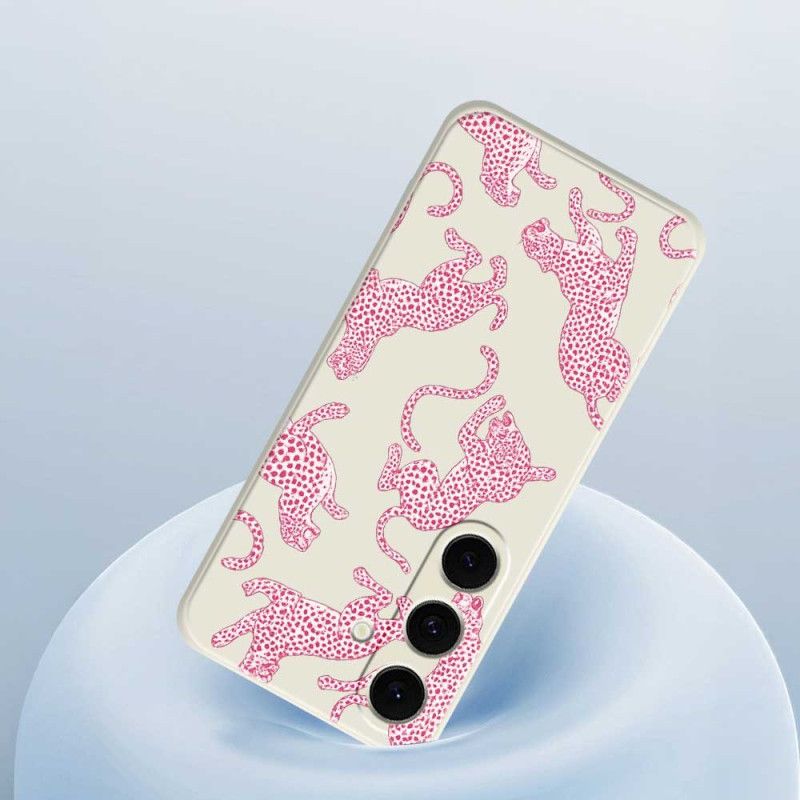 Deksel Samsung Galaxy S25 Fe Rosa Leopardsilikon Beskyttelse Deksel