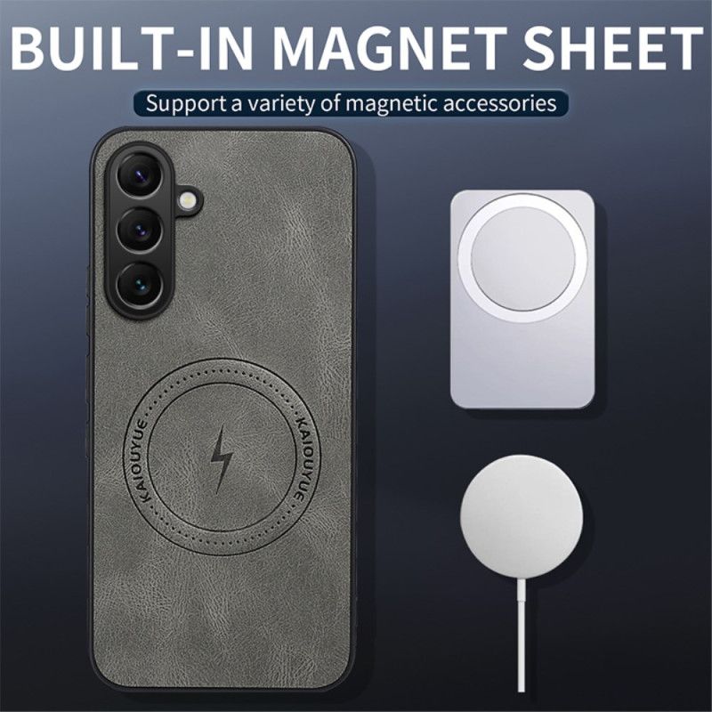 Deksel Til Samsung Galaxy S25 Fe Magsafe Nappa-skinneffekt