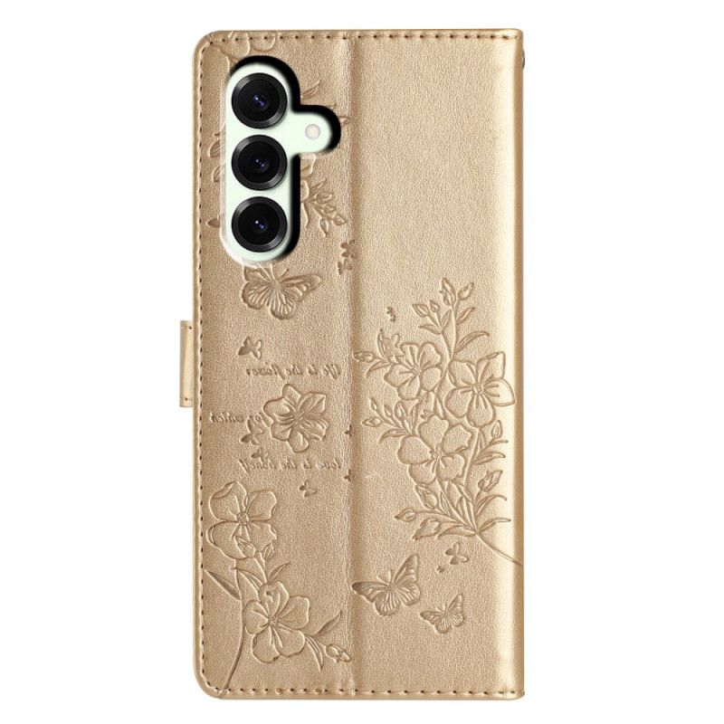 Folio Deksel Samsung Galaxy S25 Fe Blomsterstemning