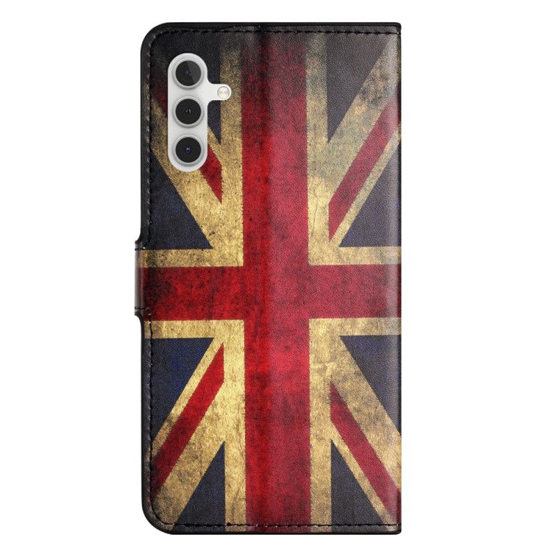 Folio Deksel Samsung Galaxy S25 Fe Britisk Vintageflagg Beskyttelse Deksel