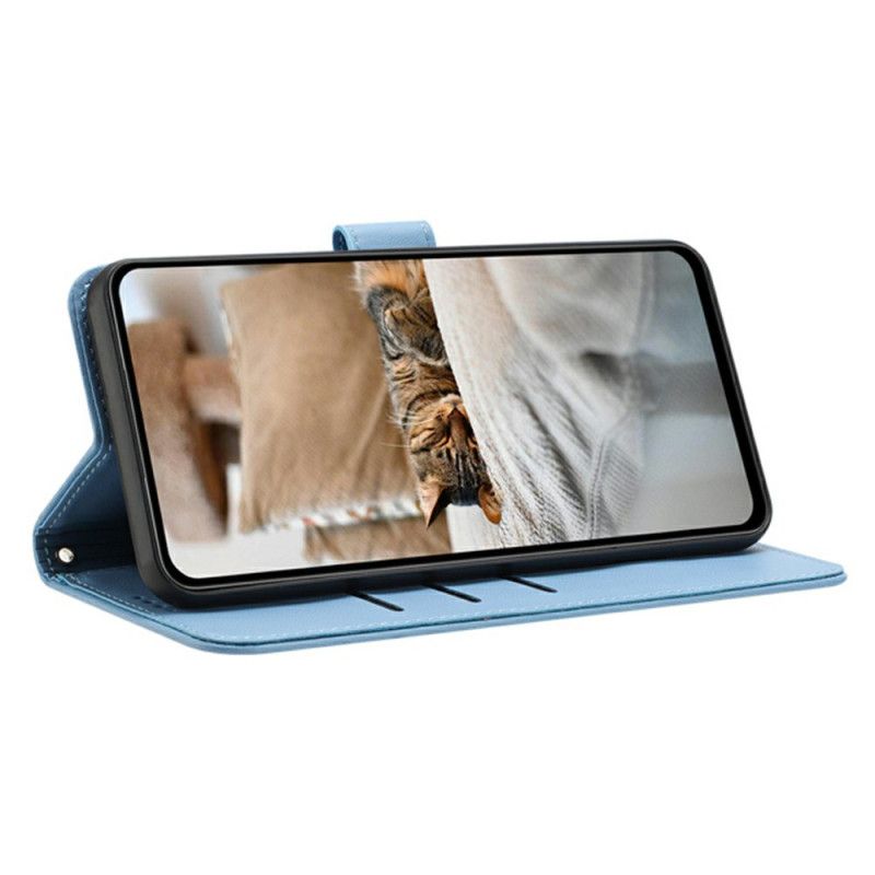 Folio Deksel Samsung Galaxy S25 Fe Kattetrykk Med Stropp Beskyttelse Deksel