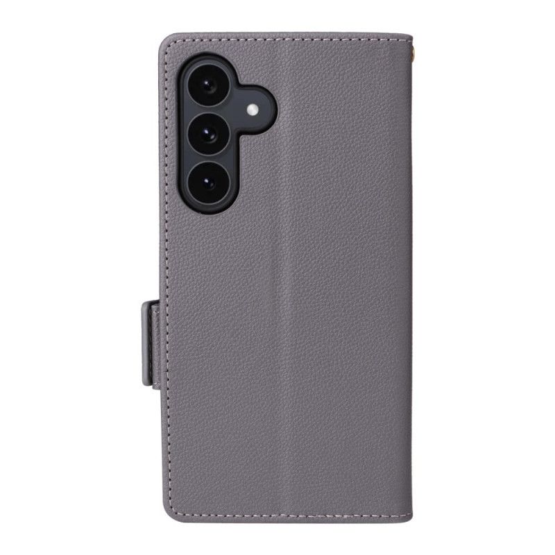 Folio Deksel Samsung Galaxy S25 Fe Klassisk Lommebok Med Stropp Beskyttelse Deksel