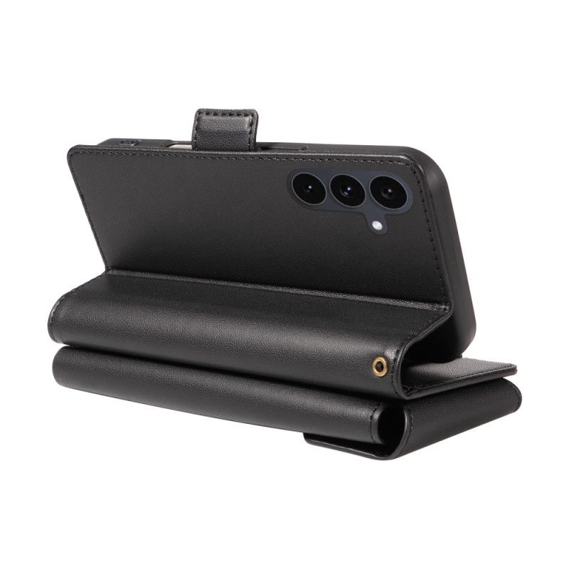 Folio Deksel Samsung Galaxy S25 Fe Kortholder Og Håndleddsrem