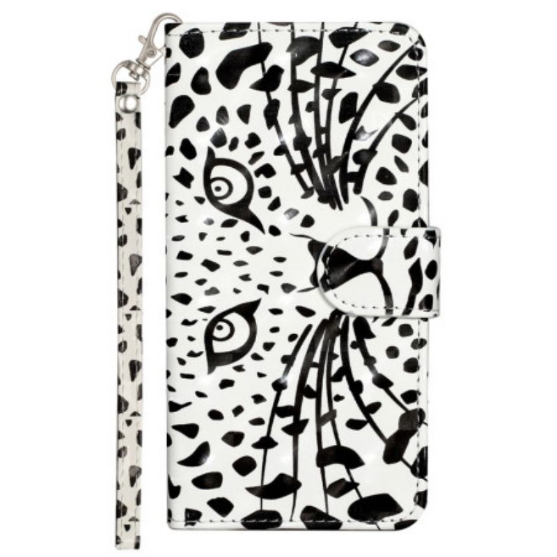 Folio Deksel Samsung Galaxy S25 Fe Leopardhode Med Snor