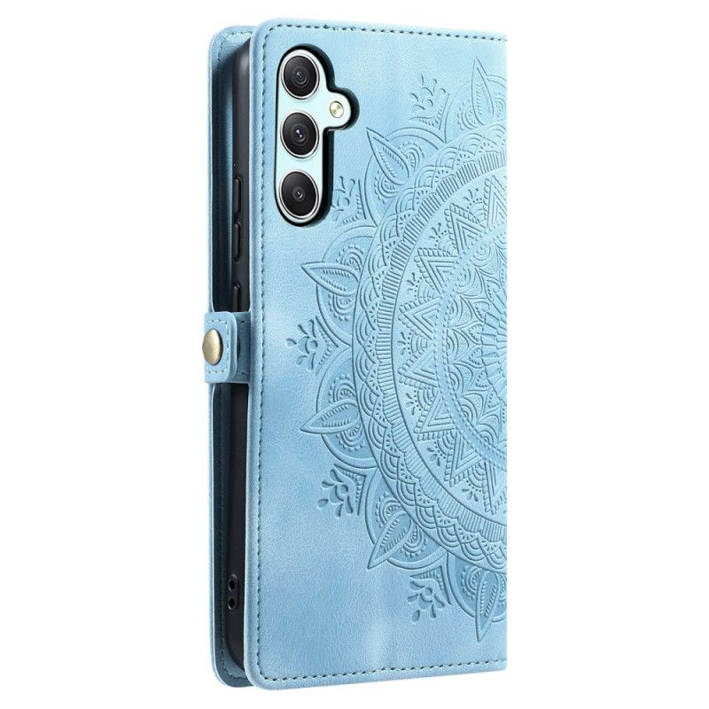 Folio Deksel Samsung Galaxy S25 Fe Mandala I Semsket Skinn Beskyttelse Deksel