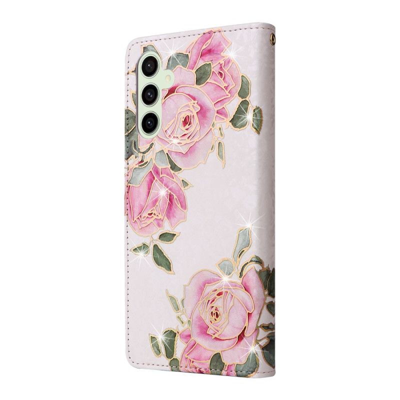Folio Deksel Til Samsung Galaxy S25 Fe Blomster