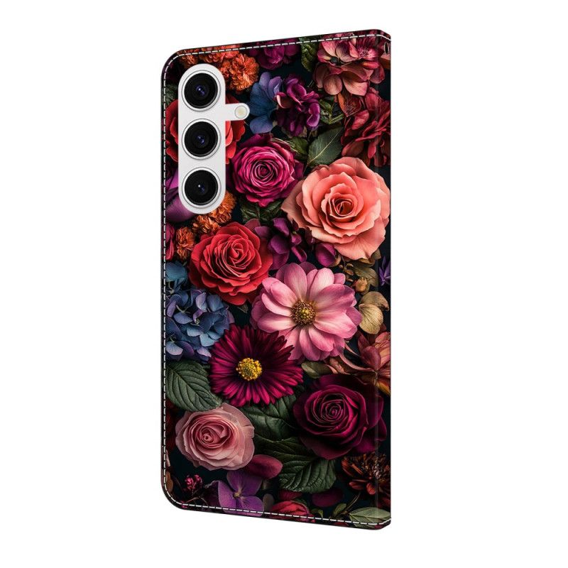 Folio Deksel Til Samsung Galaxy S25 Fe Blomster