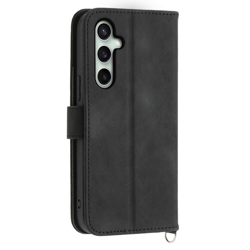 Folio Deksel Til Samsung Galaxy S25 Fe Blondetrykk Med Rem Og Skulderrem