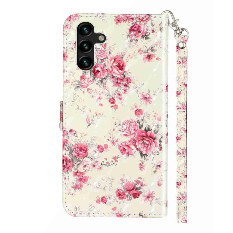 Folio Deksel Til Samsung Galaxy S25 Fe Roser Med Snor
