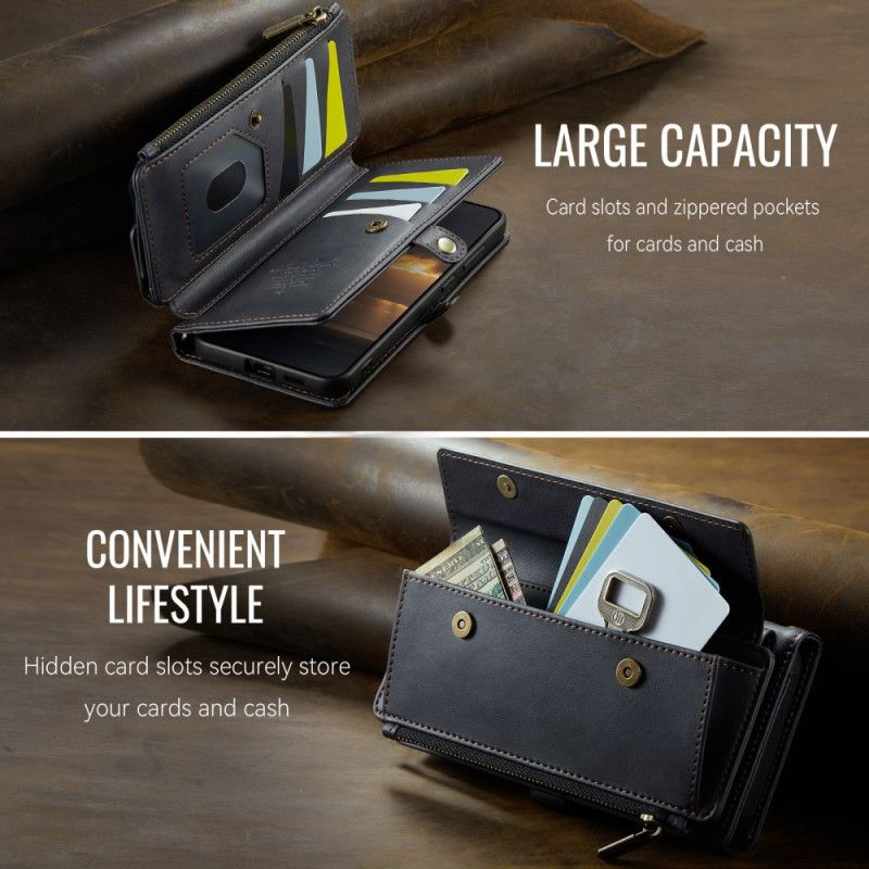 Lærdeksel Folio Deksel Samsung Galaxy S25 Fe Mobildeksel Caseme-lommebok