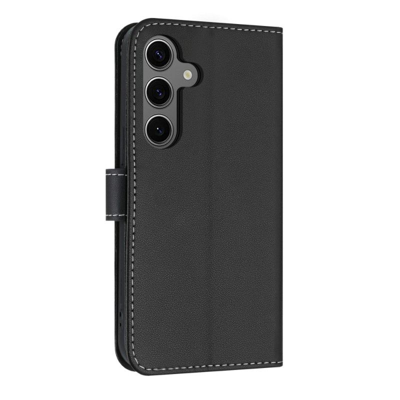 Lærdeksel Folio Deksel Samsung Galaxy S25 Fe Mobildeksel Dekorativ Sløyfe